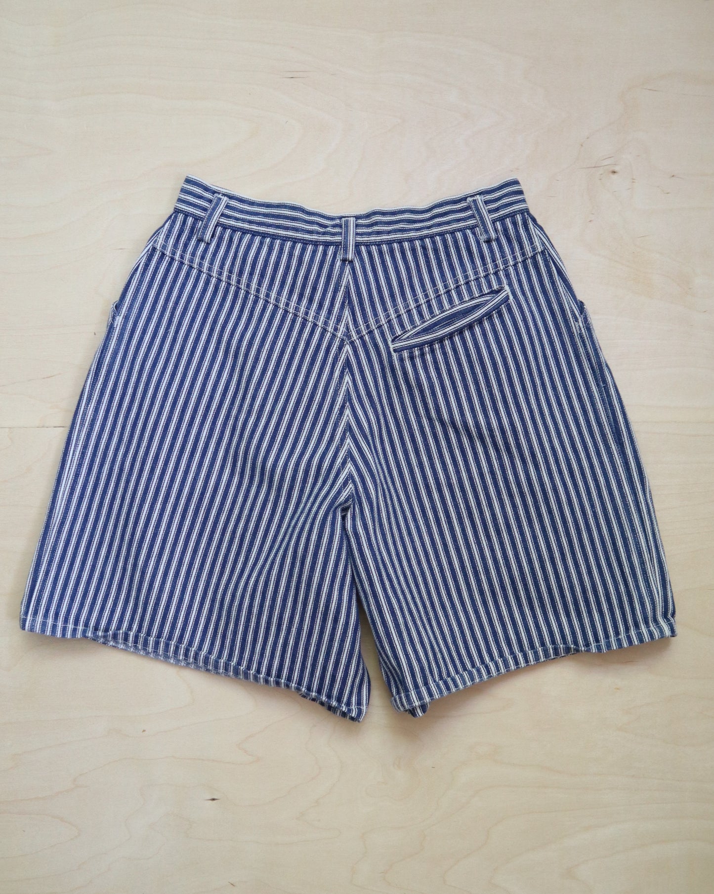 Vintage Striped Denim Shorts (28”)