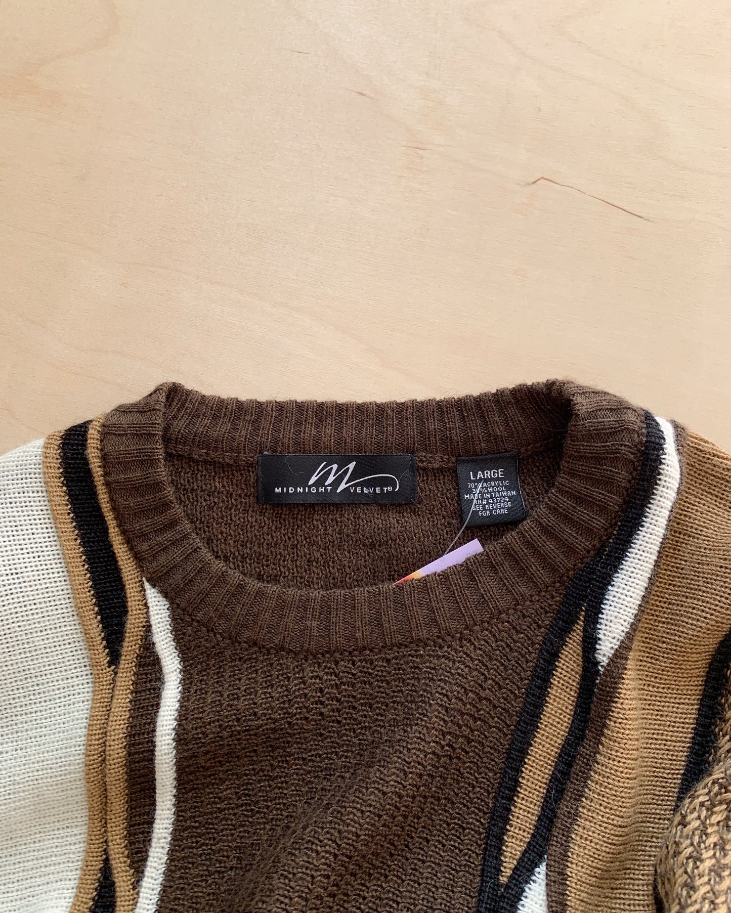 Brown Textured Sweater (M/L)