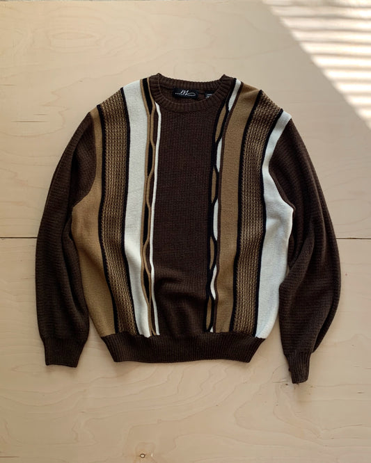 Brown Textured Sweater (M/L)