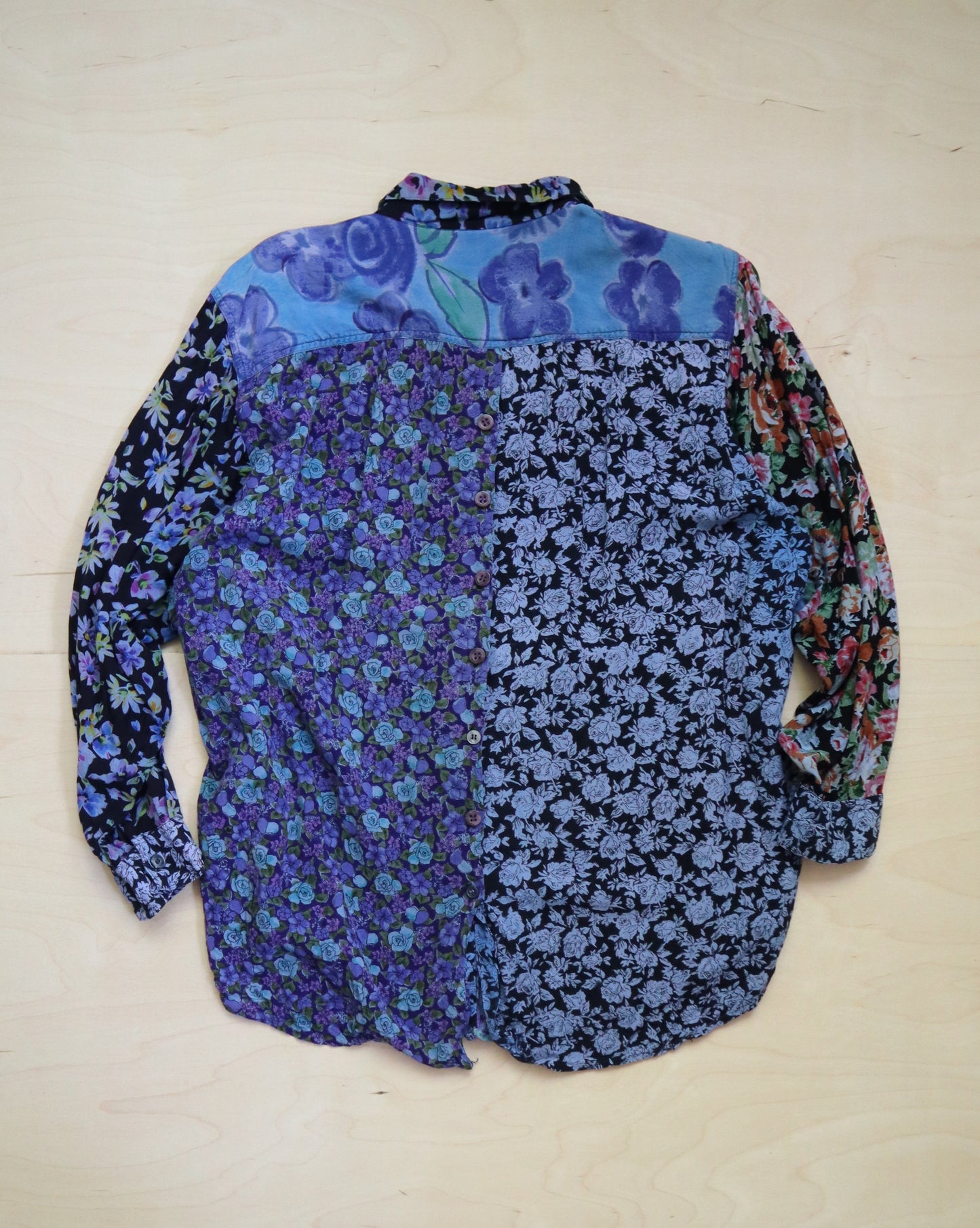 Floral Patchwork Button Up (L/XL)