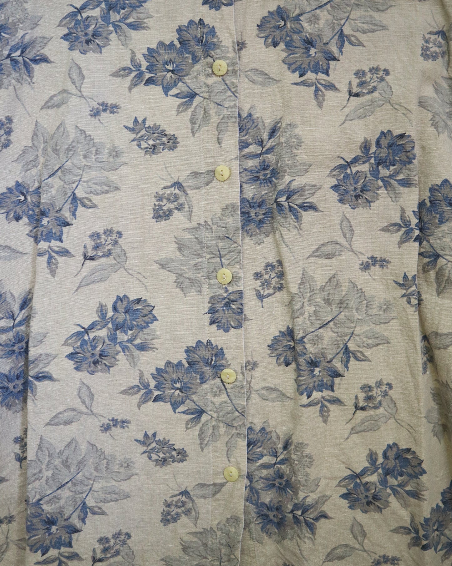 Floral Linen Denim Top (M/L)