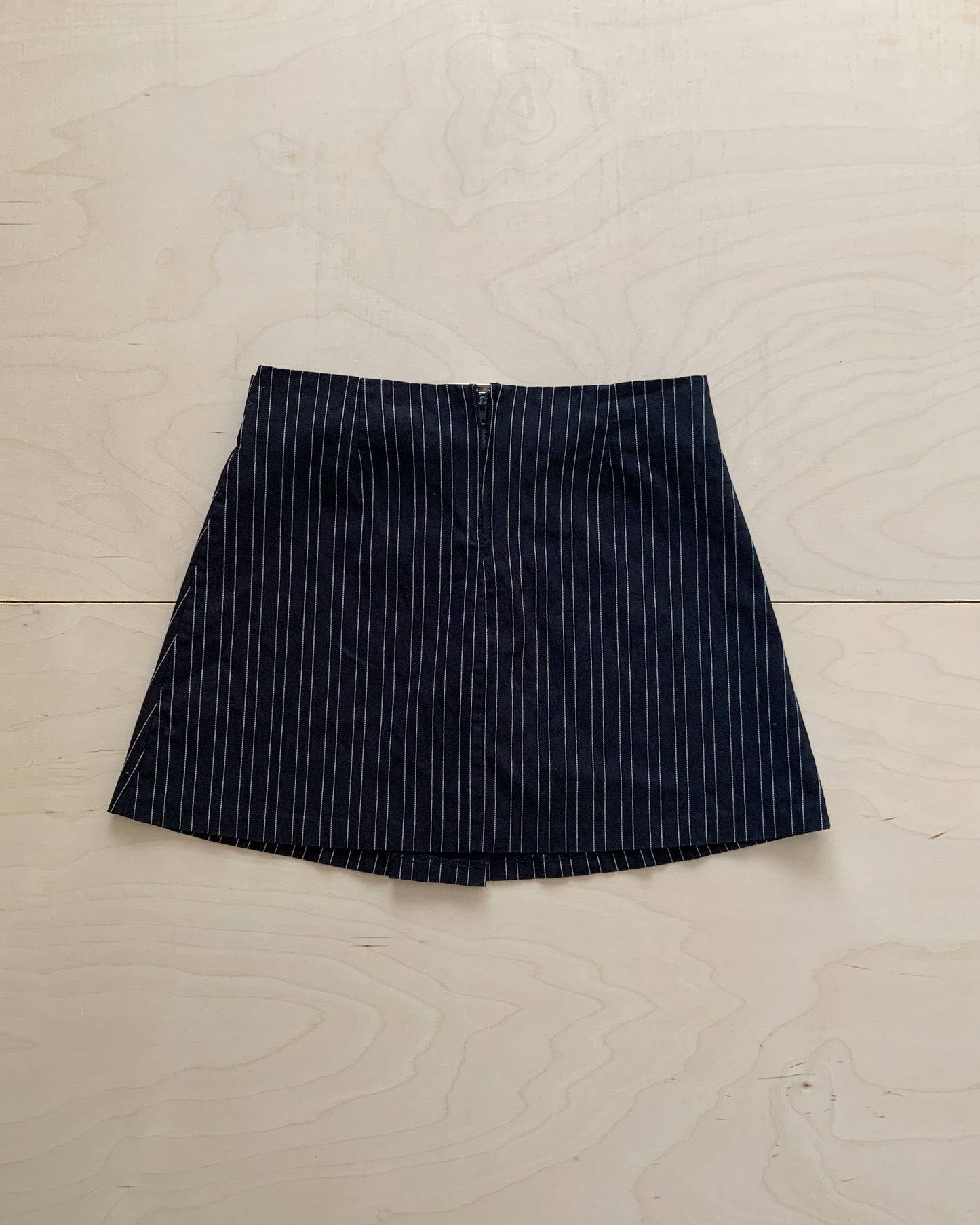 Vintage Black Striped Mini Skirt (S/M)