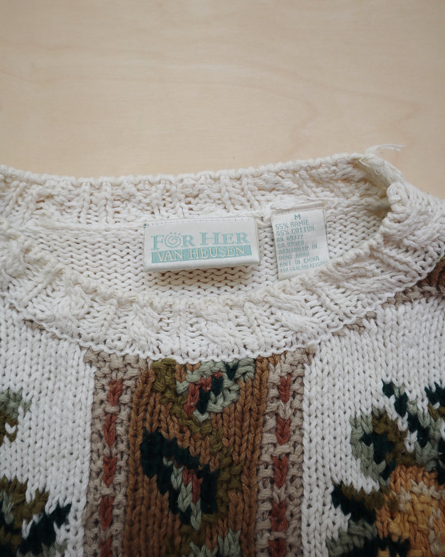 Vintage Floral Knitted Sweater (S/M)