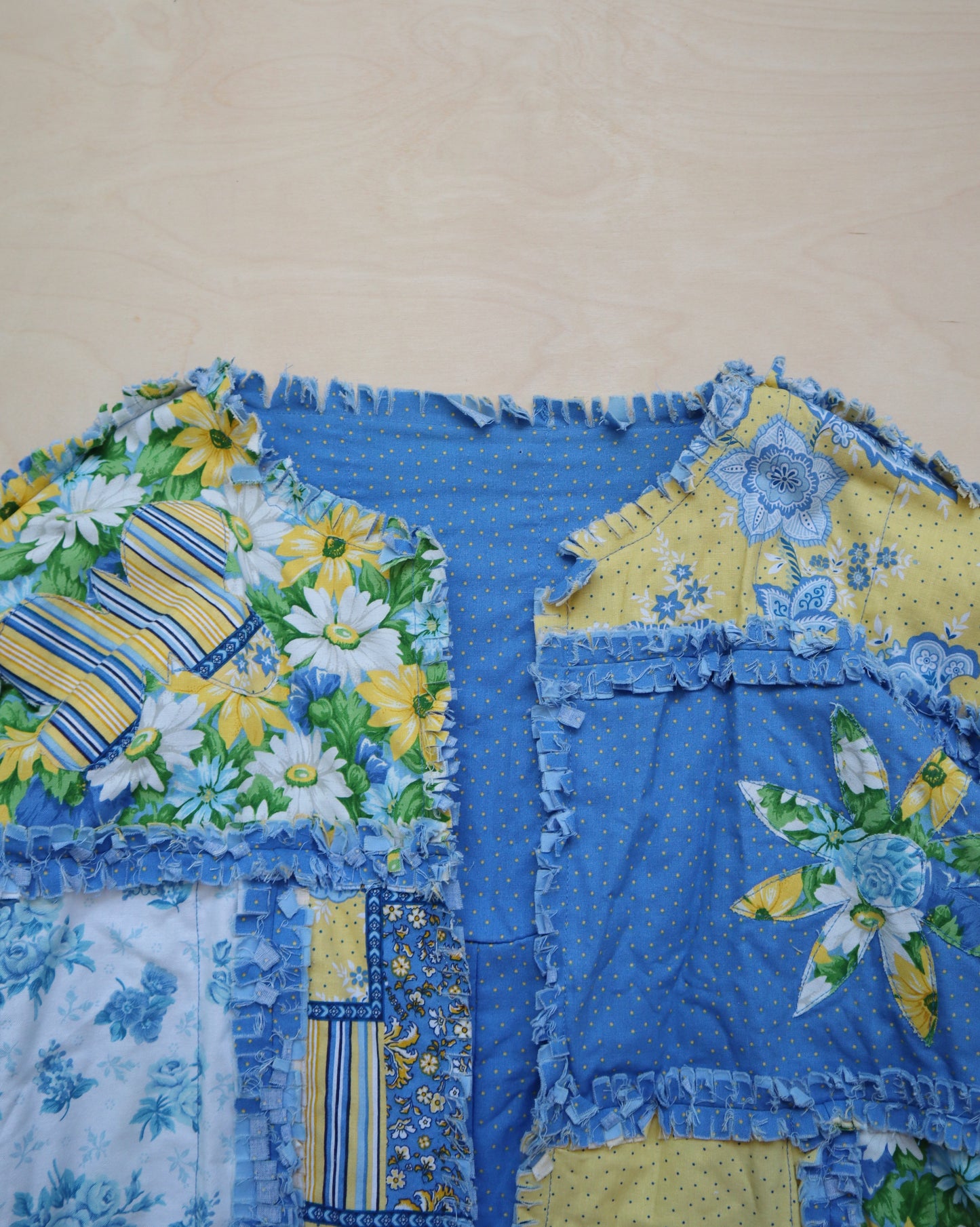 Reversible Blue Patchwork Jacket (M/L)