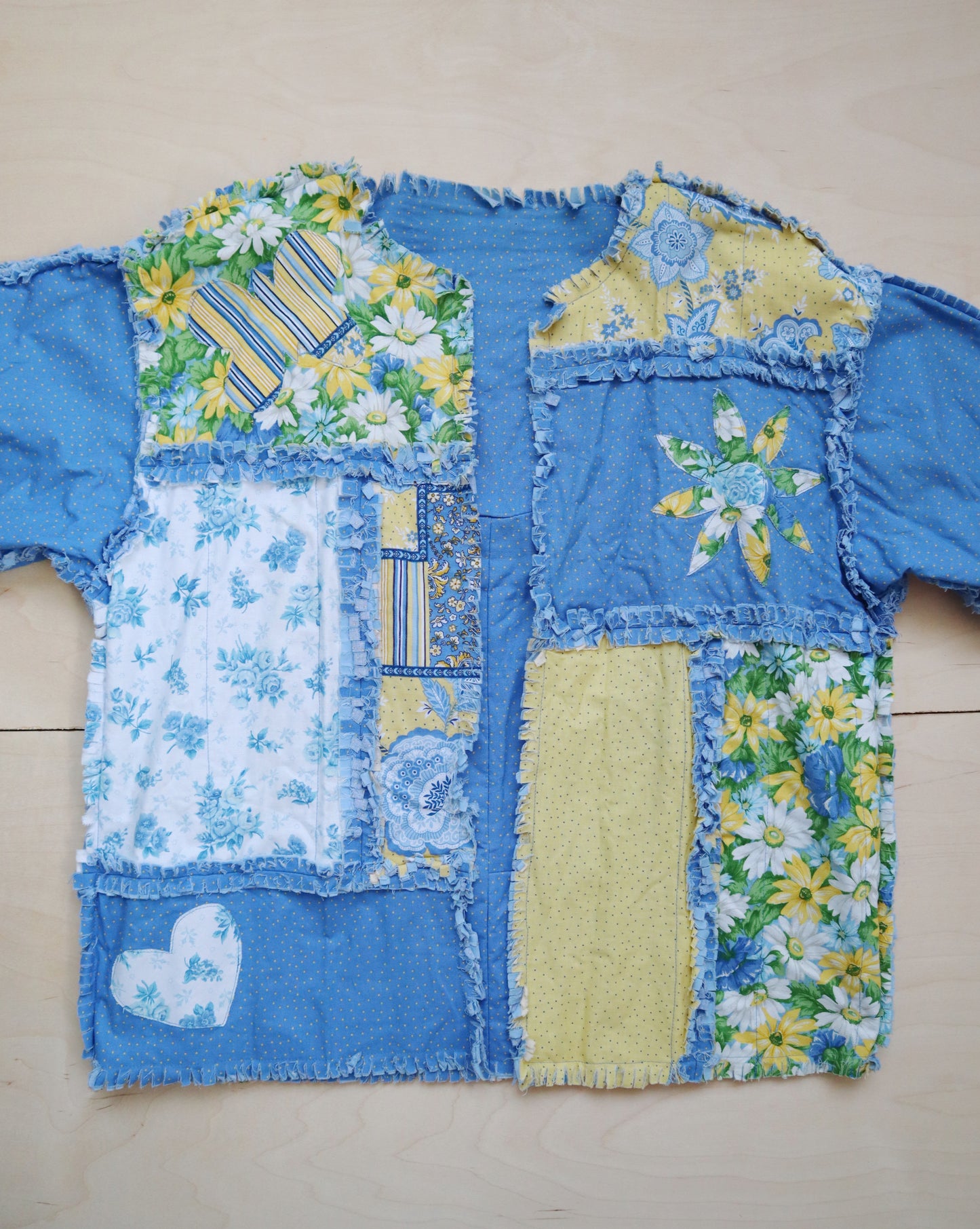 Reversible Blue Patchwork Jacket (M/L)