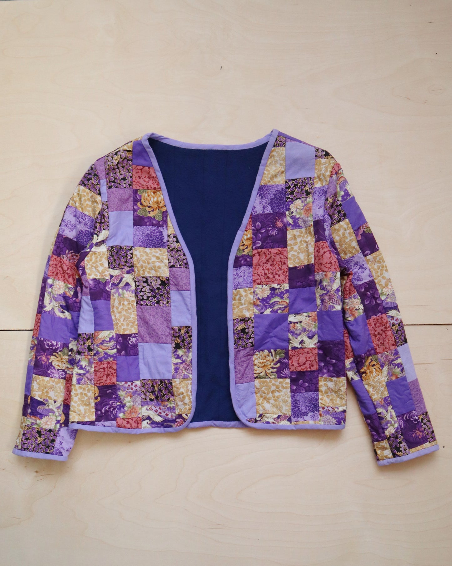 Handmade Purple Quilted Jacket (XS/S)