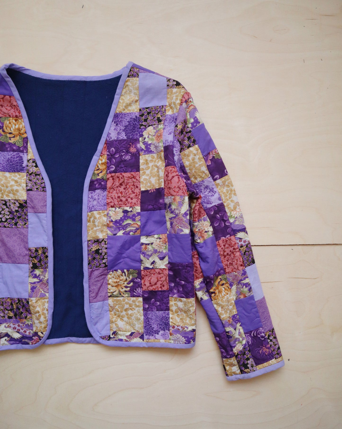 Handmade Purple Quilted Jacket (XS/S)