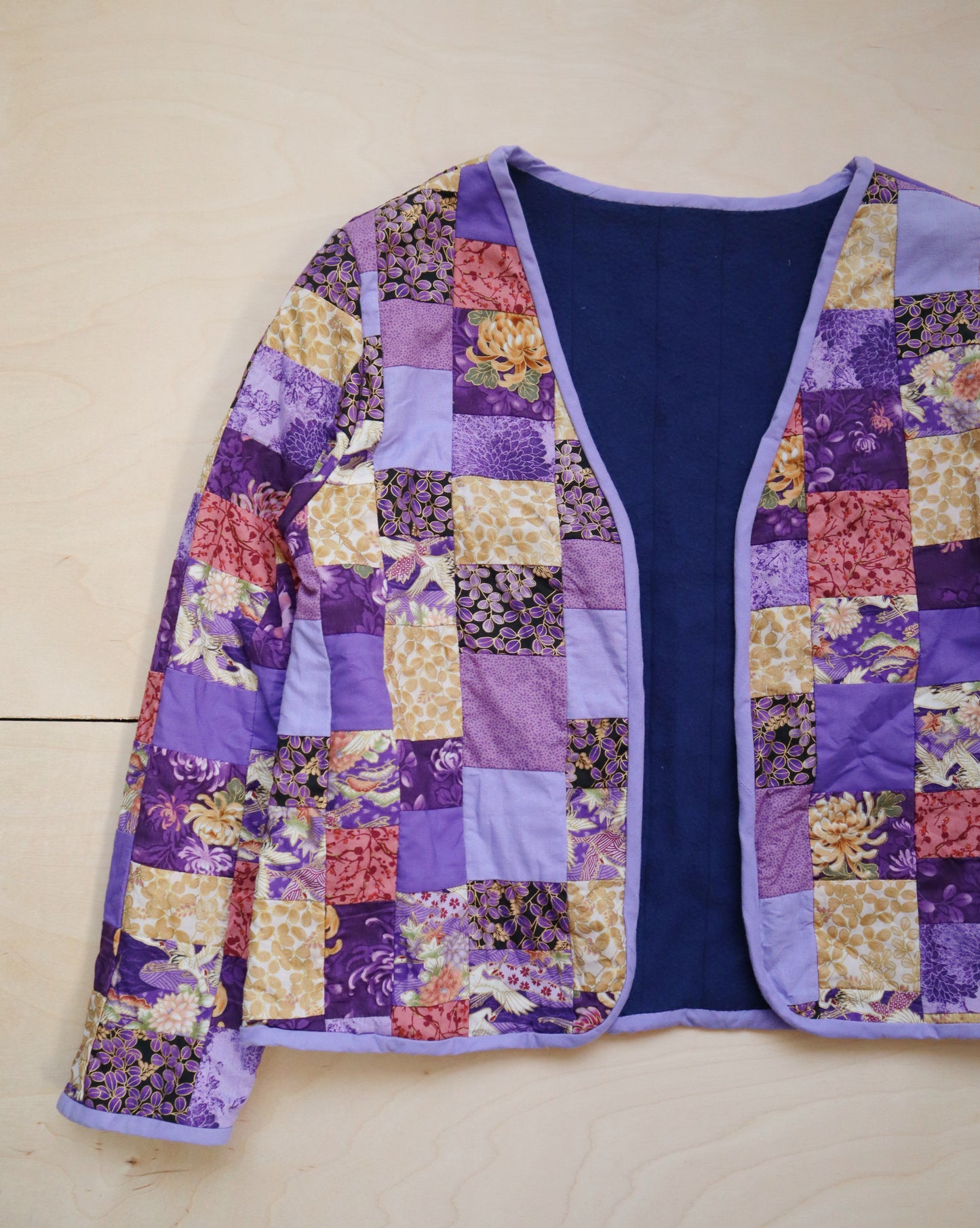 Handmade Purple Quilted Jacket (XS/S)