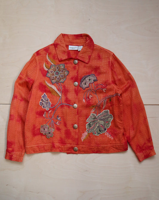 Vintage Floral Embroidered Jacket (M/L)