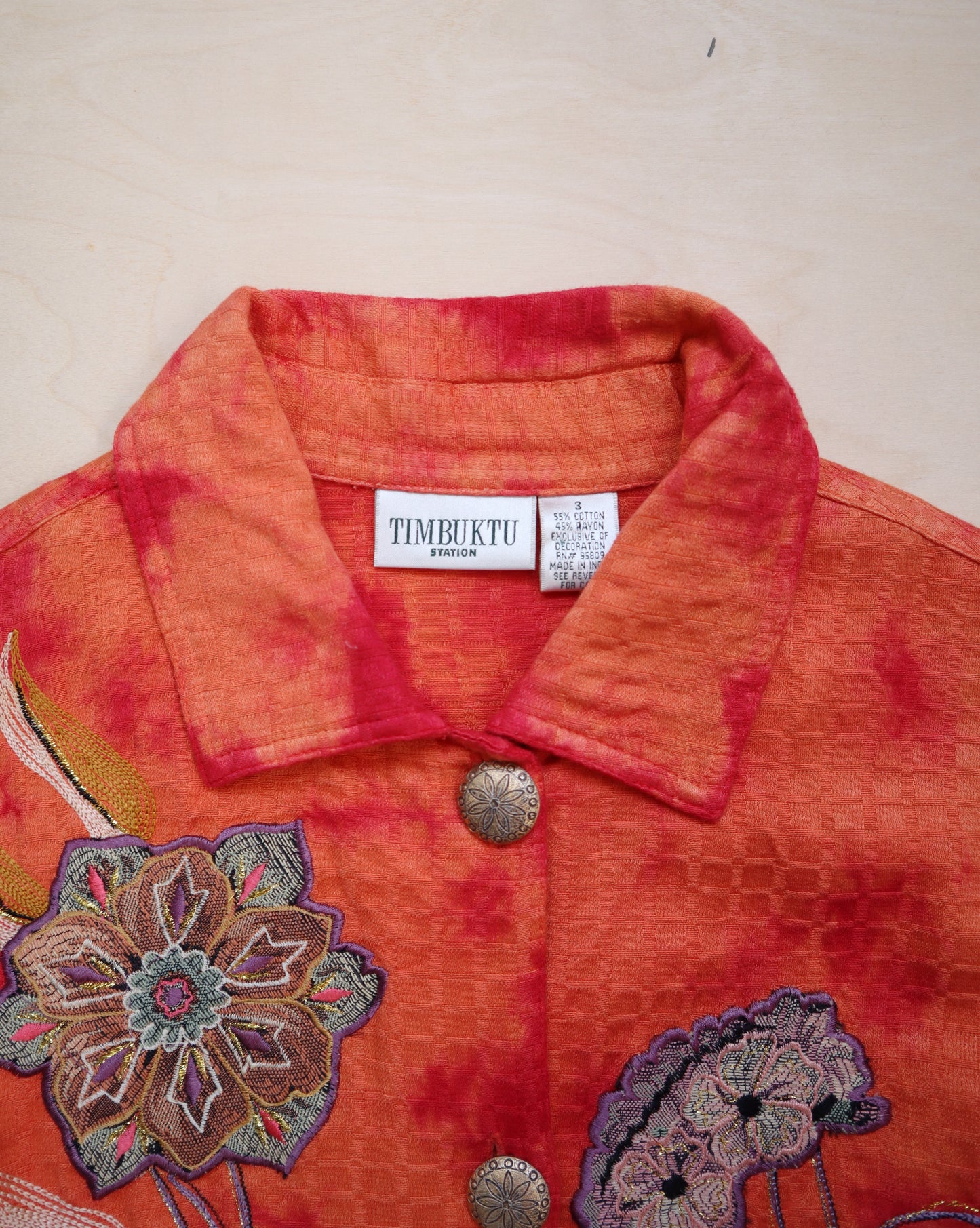 Vintage Floral Embroidered Jacket (M/L)