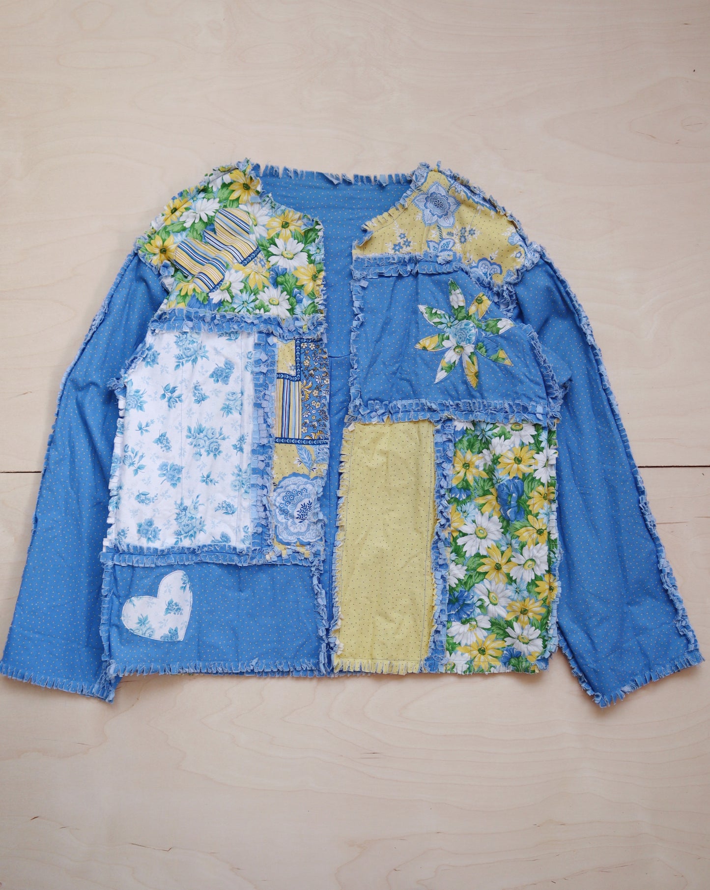 Reversible Blue Patchwork Jacket (M/L)