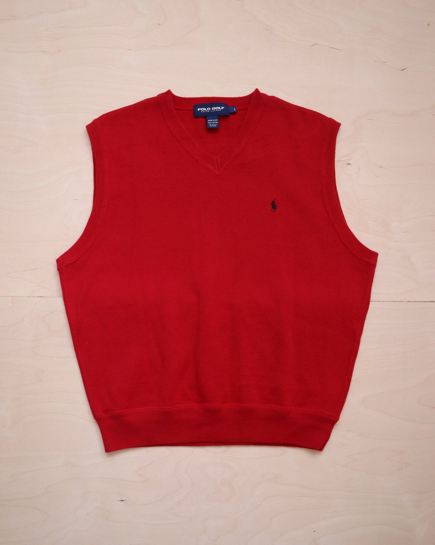 Vintage Red Polo Vest (M/L)