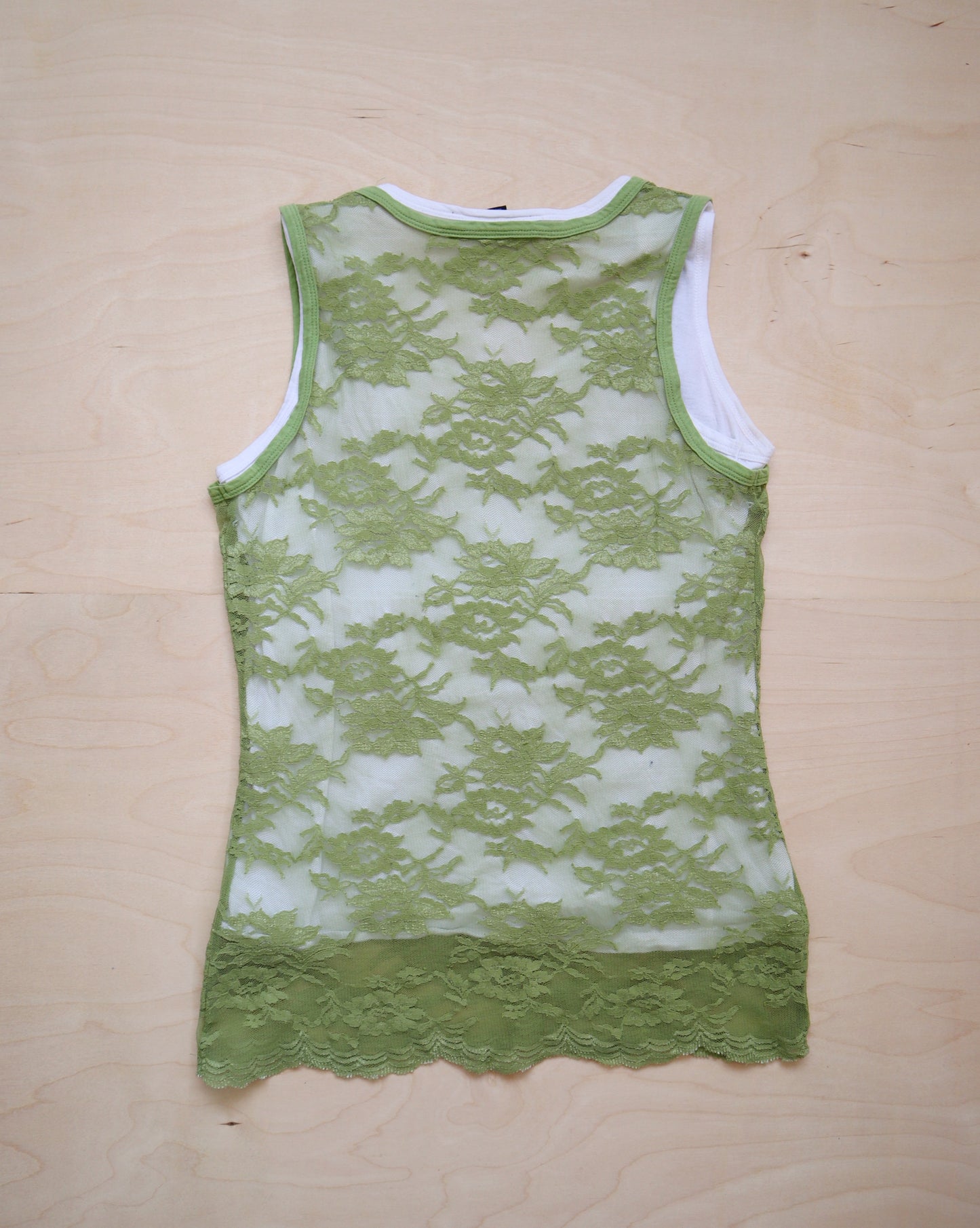 Vintage Double Layered Green Top (S/M)