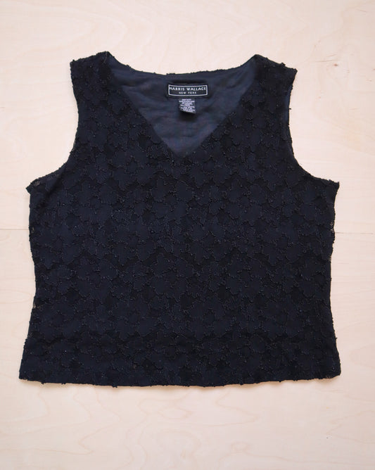 Vintage Black Lace Tank (S/M)