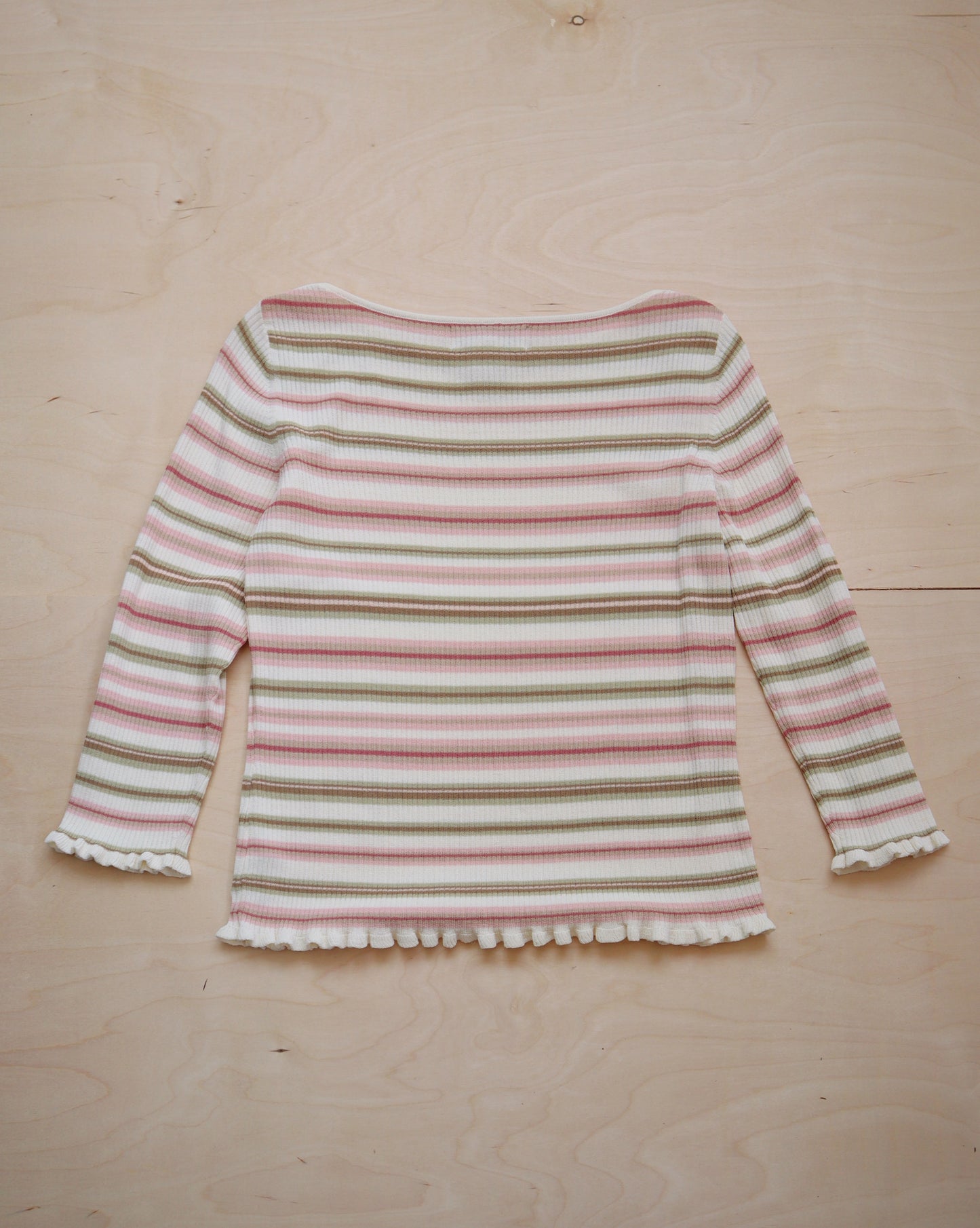 Vintage Striped Boat Neck Top (M/L)