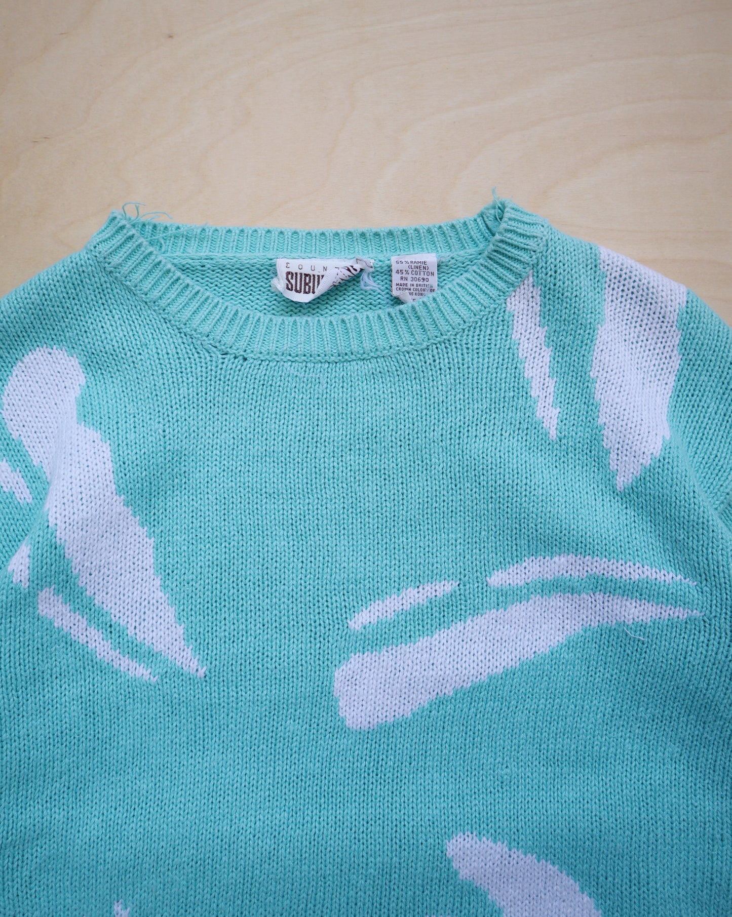 Vintage Mint Knit Top (M/L)